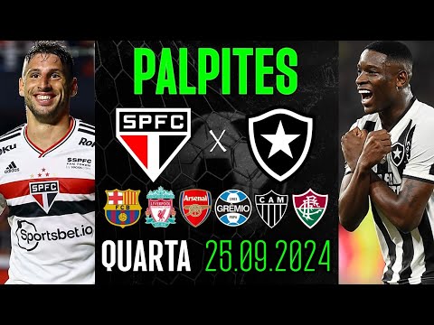 PALPITES DE FUTEBOL PARA HOJE 25 09 2024 + BILHETE PRONTO