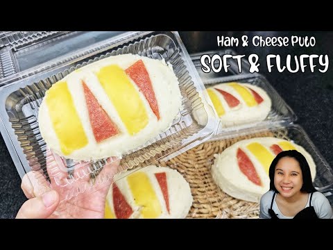 Soft & Fluffy Ham and Cheese Puto! Wag itapon ang eggwhites gawing Malambot at malinamnam na Puto!