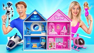 Construimos Casa de Muñecas Asombrosa | Reto Barbie vs Robot Multi DO Smile
