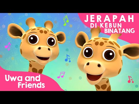 Jerapah di Kebun Binatang [4K] - Lagu Binatang Lucu - Lagu Anak Balita