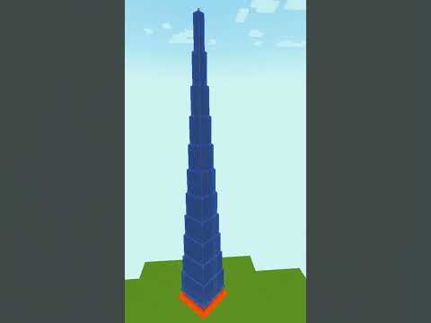 Build Dubai Tower with Only One Water + Lava in Minecraft #minecraft #redstone #minecraftbuilding