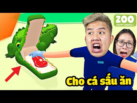 bqThanh và Ốc làm nhân viên sở thú cho Cá Sấu ăn trong Zoo - Happy Animals...