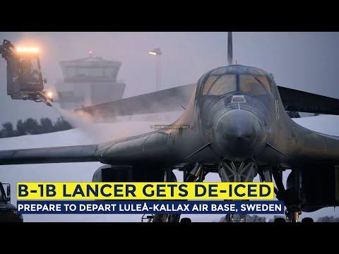 Behind the Genius Techniques Used to De-Iced on Massive B-1B Lancer Before Takeoff