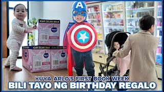 BILHIN NATIN ANG REQUEST NA BIRTHDAY REGALO NI DADDY! FIRST BOOK WEEK NI ARLO! ❤️ | rhazevlogs
