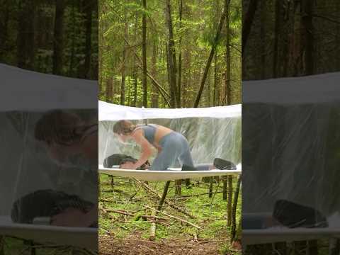 How to Set up a Tent Using Only Plastic Wrap