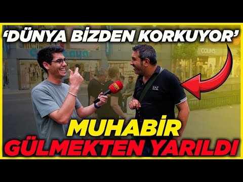 MUHABİR GÜLMEKTEN YARILDI! "Dünya Bizden Korkuyor" Diyen Adama Muhabir Dayanamadı