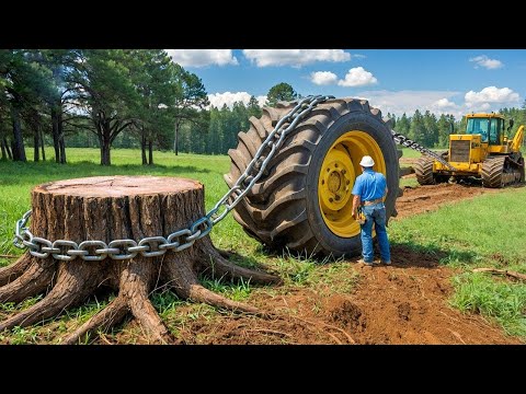 Dangerous Fastest Stump Tree Removal Machines, Incredible Monster Wood Processing Machines Working