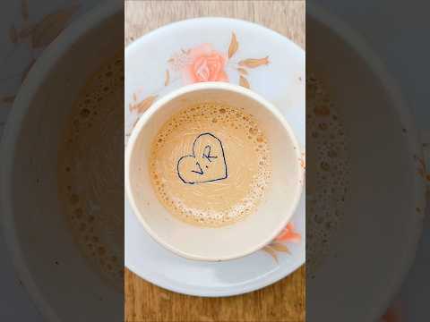 Cute couple 👰V❤️R👩‍❤️‍👨🫣 Tea ☕ Art 🎨 || #rubyteaart #shorts #ytshorts #love
