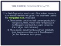 British Colonial Trade Policies and Consequences