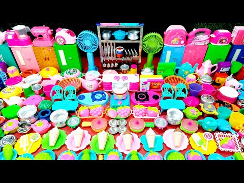 7 Minutes Satisfying with Unboxing Barbie Kitchen Set | Plastic Full Kitchen Super Toy Cooking Game