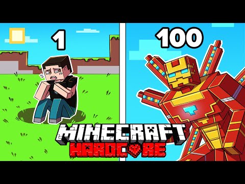 I Survived 1000 DAYS as LEGENDARY IRON MAN in HARDCORE Minecraft! - Crazy Adventures Compilation