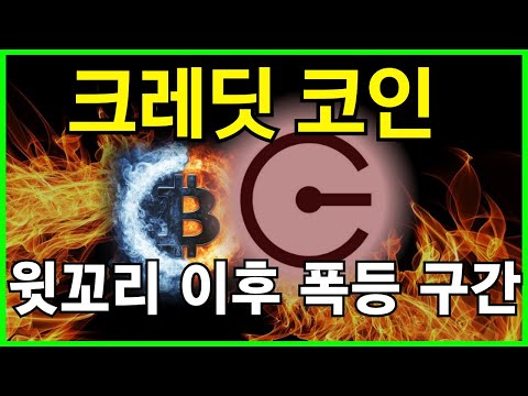 🔥크레딧코인 전문가🔥 윗꼬리 반등 이후 폭등구간 타점 확인하세요!!