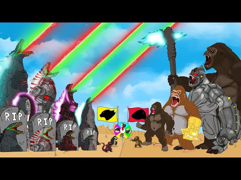 Evolution of zombie GODZILLA vs KONG: Monsters Ranked From Weakest To Strongest? FUNNY Cartoons