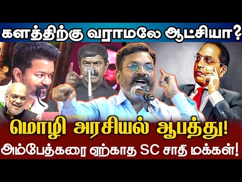 கலைஞர் மேல் பழிபோடும் மொழி அரசியல் சதி திட்டம்! திருமா சர்ச்சை பேச்சு! | Thirumavalavan About Seeman