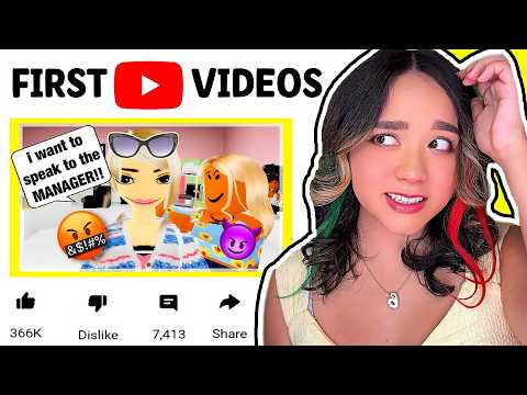 Reacting To My FIRST ROBLOX YOUTUBE VIDEOS..(IM CRINGING)
