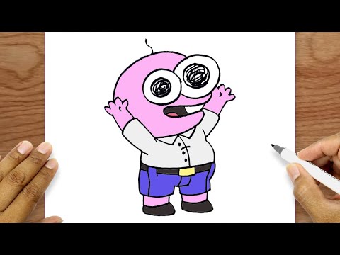 How To Draw A Cartoon Character | Pim Smiling Friends Drawing