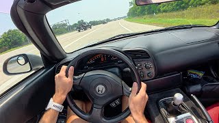 Honda S2000 AP1 Commute - 9,000RPM Is Better Than Coffee  (POV Binaural Audio)