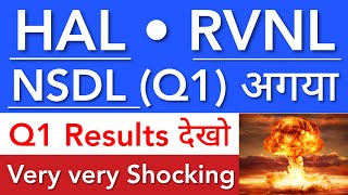 NSDL Q1 🔥 HAL RESULTS | RVNL