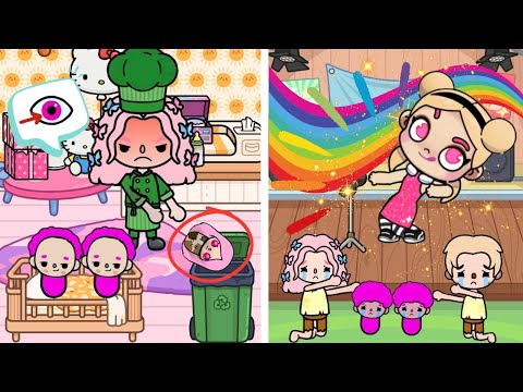 I Moved to Avater World Cuz Family Hates My Pink Eyes | Toca Sad Story | Toca Life World | Toca Boca