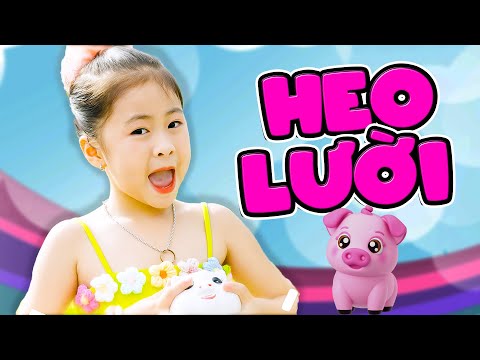 HEO LƯỜI - BÉ KHÁNH VY ♪ Heo Con Của Bé Béo Béo Dễ Thương ♪ Nhạc Thiếu Nhi Nam Việt