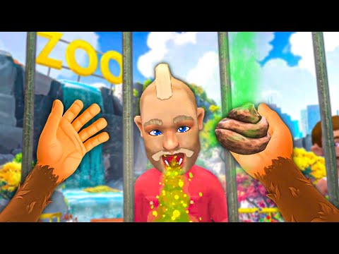 携 袨袘袝袟鞋携袧袗 VR 袠 袧袗袣袨袪袦袠袥 协孝袠袦 袩袨小袝孝袠孝袝袥袝袡 袟袨袨袩袗袪袣袗 馃惖 胁 I Am Monkey VR