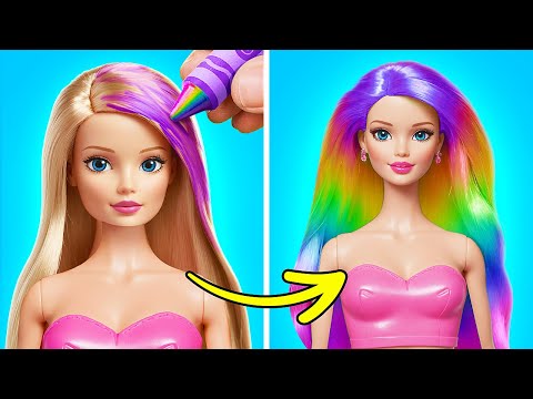 Barbie Total Makeover from Jail! Cute Tiny Crafts & DIY by 123 GO!