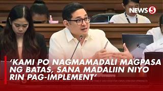 Sen  Bam Aquino, pinapamadali ang implementasyon ng emergency powers ni PBBM