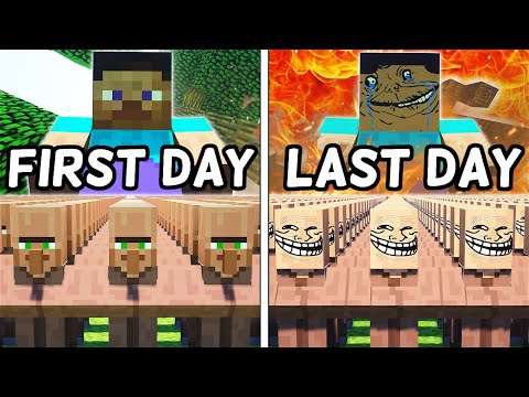 I Made 100 Baby Villagers Simulate Survival At the Apocalypse Civilization in Minecraft