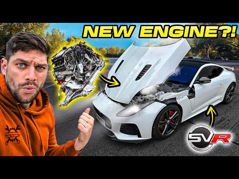 REPLACING THE ENGINE ON THIS FLOODED JAGUAR F-TYPE SVR!...