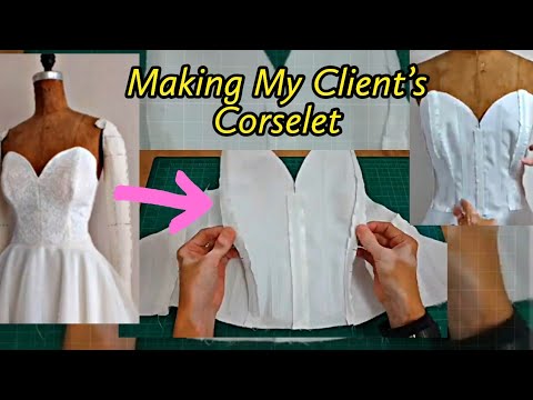 🧵 Sewing the Bustier of My Client's Wedding Dress × Sewing Polyester Boning × Sewing Tutorial