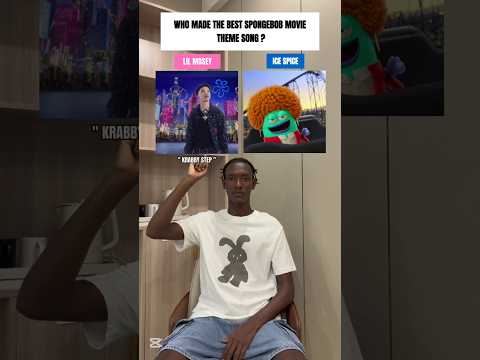 WHO MADE THE BEST SPONGEBOB MOVIE THEME SONG ? LIL MOSEY " KRABBY STEP " #shorts #spongebob #cartoon