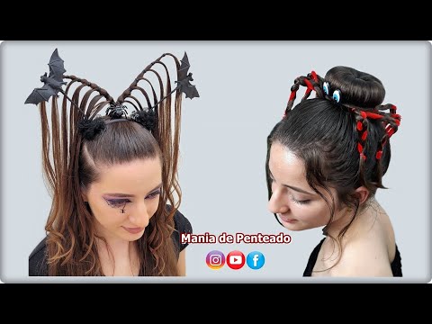 Penteados Divertidos para Halloween 🦇| Crazy Hair Day | Halloween Hairstyles for Girls 🕷🕸