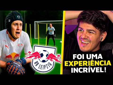 wardi REAGE À GOLEIRO DE CAPACETE TREINANDO UM DIA COM OS GOLEIROS PROFISSIONAIS DO RB LEIPZIG!