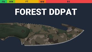 Gut Knife Forest DDPAT Wear Preview