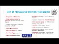 Persuasive Techniques in Writing