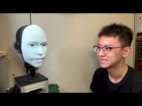 YouTube video thumbnail: Lip-Syncing Robot Learns to Speak and Sing Using AI