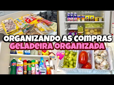 VLOG: ORGANIZANDO A GELADEIRA COM ORGANIZADORES| ficou muito lindo!😍💖✨