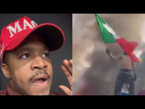 Los Angeles Riots. Illegals waving foreign flags while causing Chaos. I stand with ICE and Trump