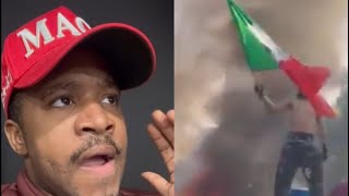 Los Angeles Riots. Illegals waving foreign flags while causing Chaos. I stand with ICE and Trump