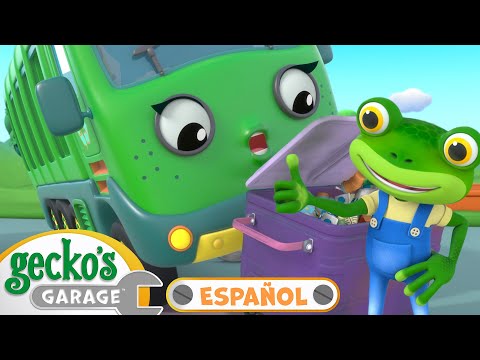 Reparaciones del día del reciclaje♻️♻️ | 🐸 Garaje de Gecko | Carros para niños | Vídeos educativos