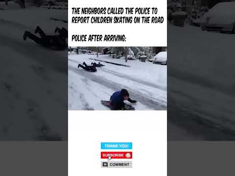 Unexpected Surprise by Police Officers In Snow - Wholesome Cops ❤️ #shorts