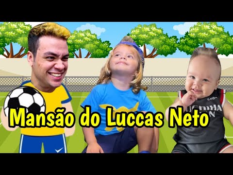 LUCCAS NETO JOGANDO FUTEBOL COM SEUS FILHOS NA MANSÃO!