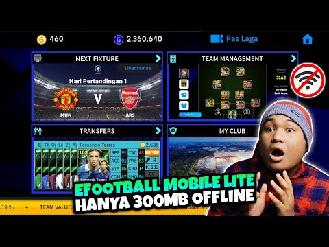 BARU ! DLS Mod eFootball Pes 2025 Mobile Android Offline 300MB New Transfer Dream League Soccer 2019