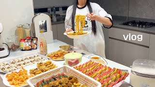 전 6종 만들고 만두까지… 하루 종일 부엌에 있었어요 | 현실 명절 준비 🍤🥟🧂