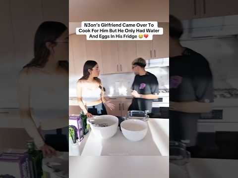 N3on’s Girlfriend Came Over To Cook For Him But His Fridge Was Empty 😂 #n3on #shorts