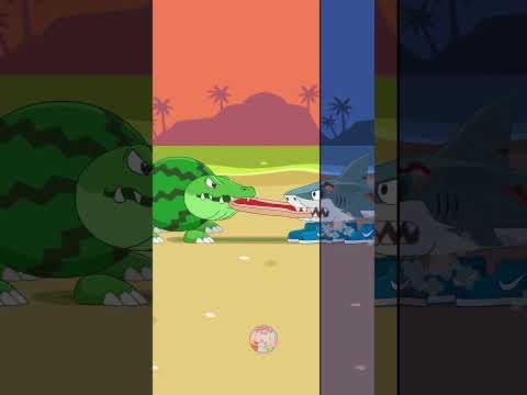 Glorbo and Tralalelo fight over meat  #animationmeme #funnycartoon #brainrot  #tralalerotralala