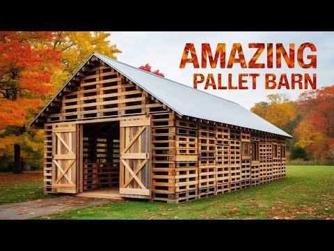 How to Build an Incredible DIY Wood Pallet Barn – Step-by-Step Guide by ‪@normalguydoesitall‬