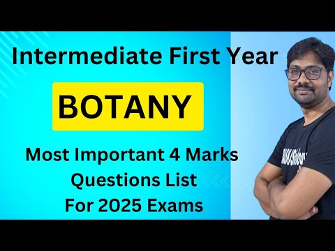 Intermediate First Year Botany Most Important Questions List for 2025 Exams