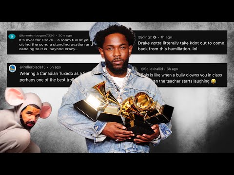 FUNNIEST Kendrick Winning a Grammy & Drake Getting Roasted Comments (as a song)