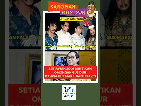 Gus Dur Bocorkan Kesaktian Gus Maksum ,Setiawan Jodi Mencobanya...Dan Roma Irama tertawa  #gusdur